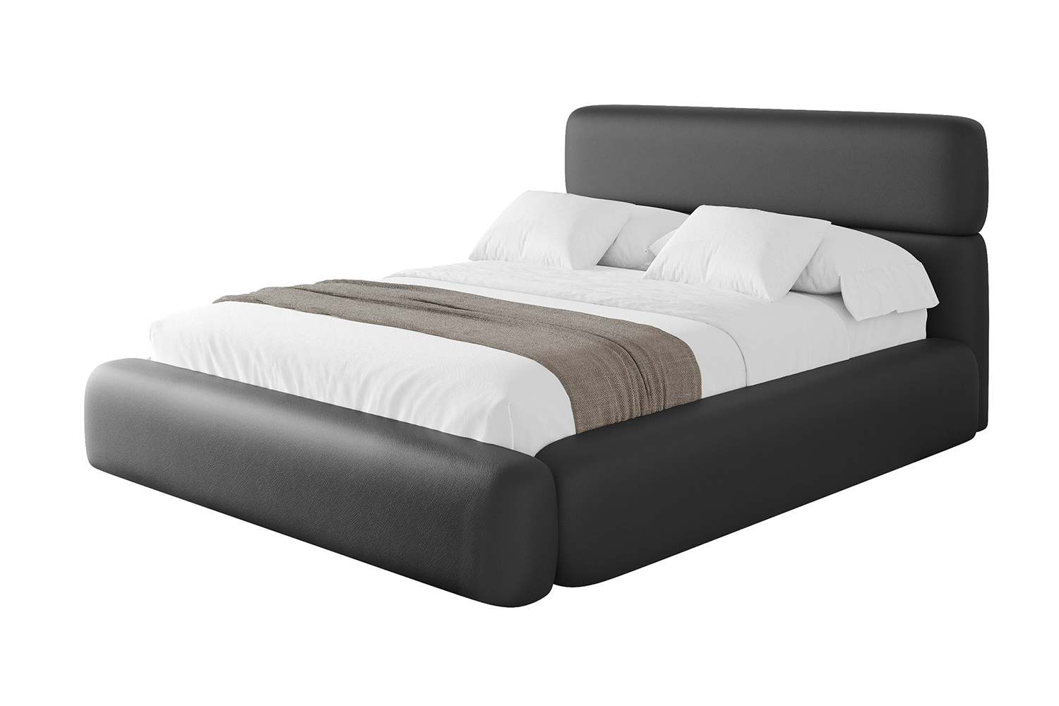 Polsterbett ENORA 160x200 cm Schwarz - Soft 11