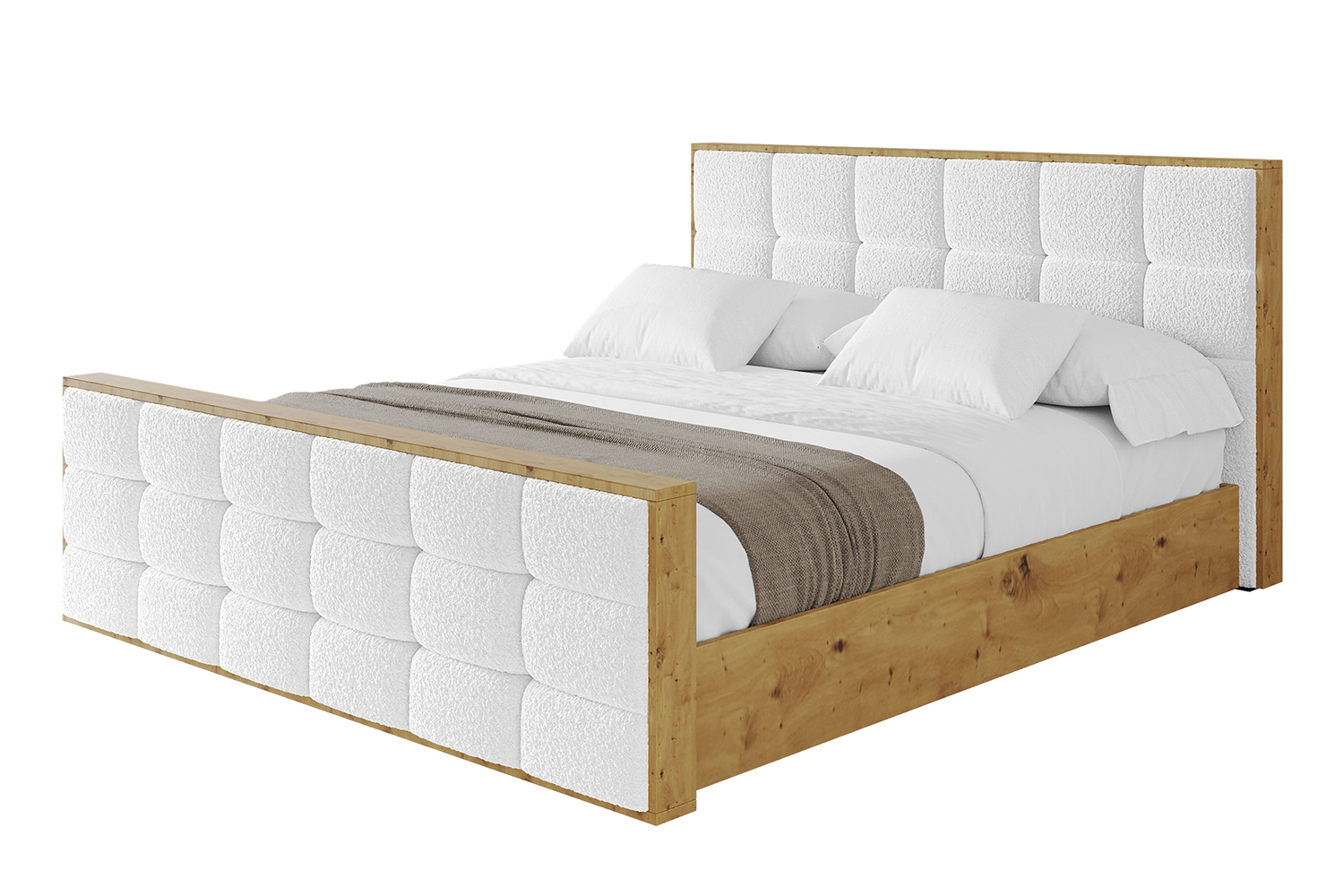 Polsterbett ENZO2-Z 140x200 cm Weiß - Quelle 01