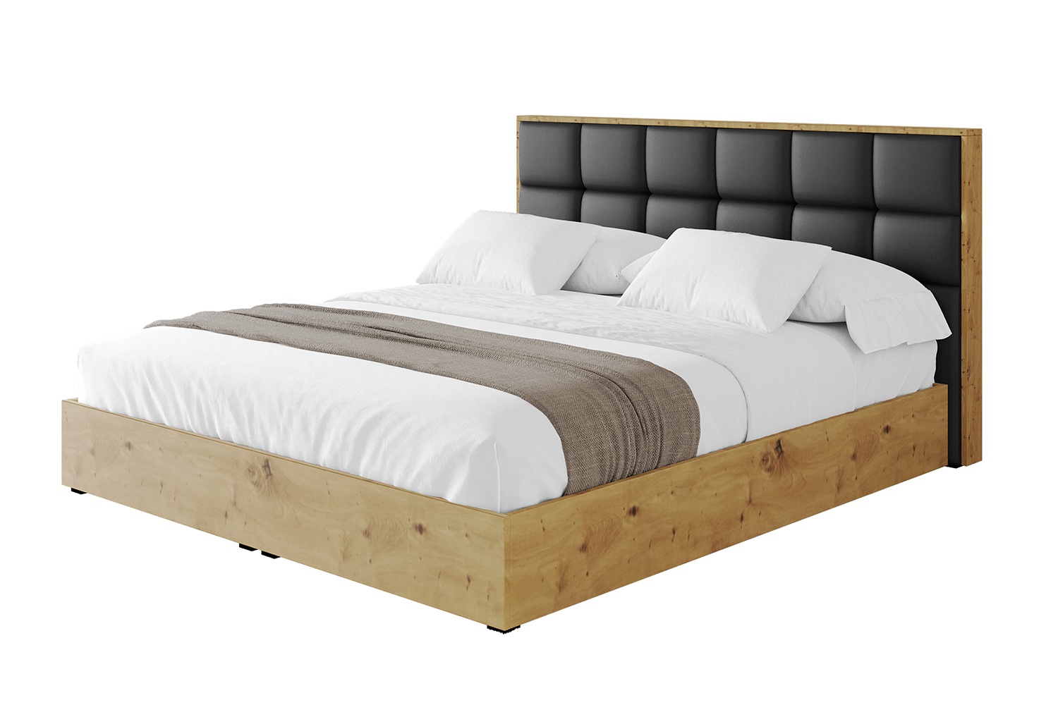 Polsterbett ENZO2 160x200 cm Schwarz - Soft 11