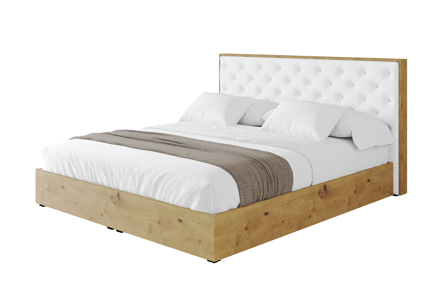 Polsterbett ENZO3 180x200 cm Weiß - Soft 17