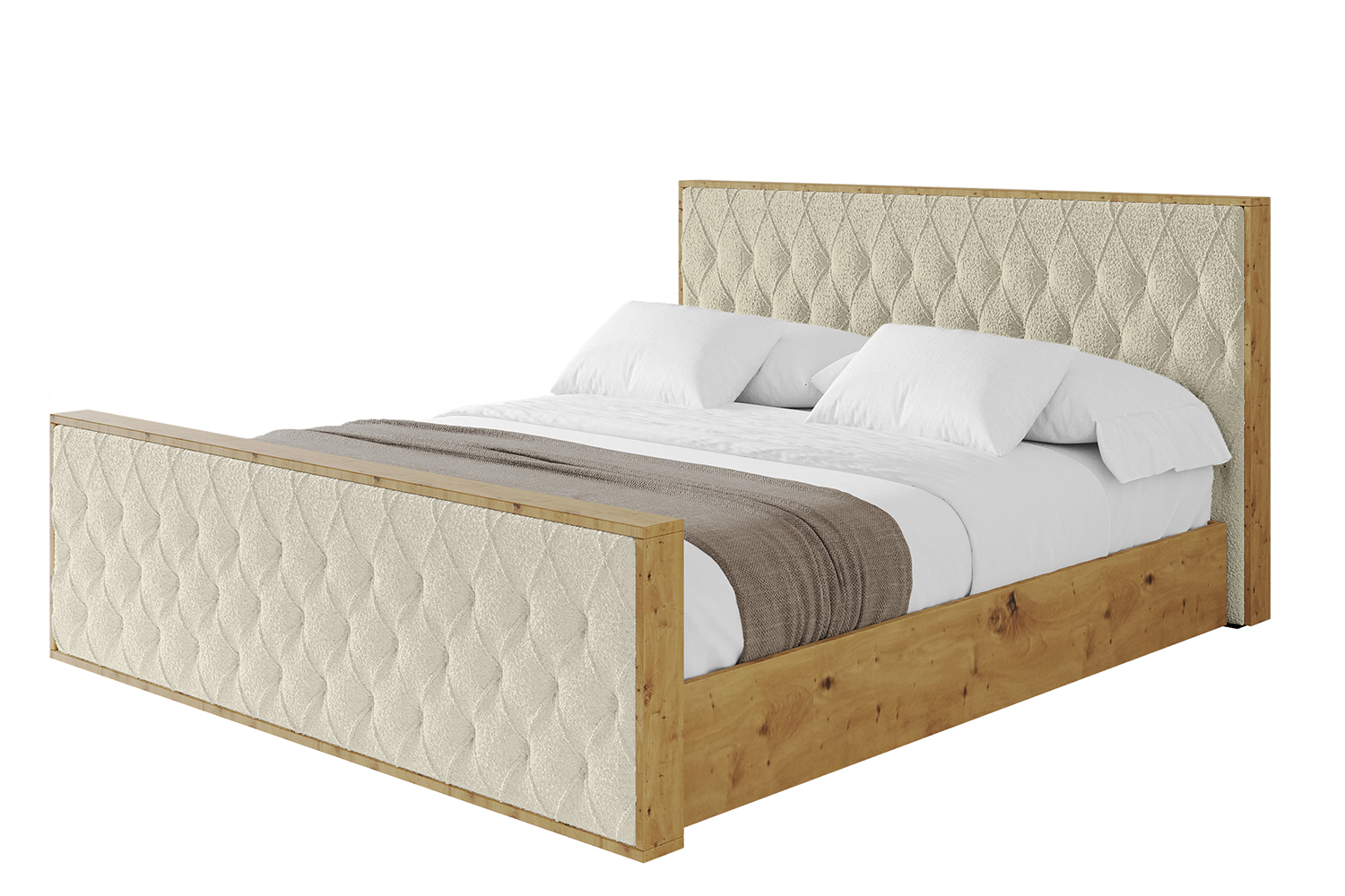 Polsterbett ENZO5-Z 140x200 cm Beige - Quelle 02