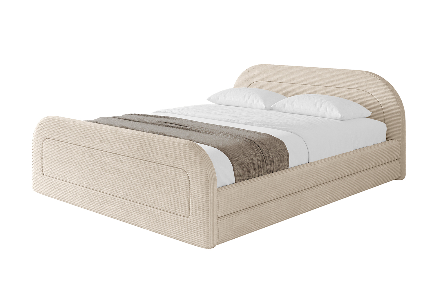 Polsterbett LERIS-Z-v1 120x200 cm Beige - Poso 105