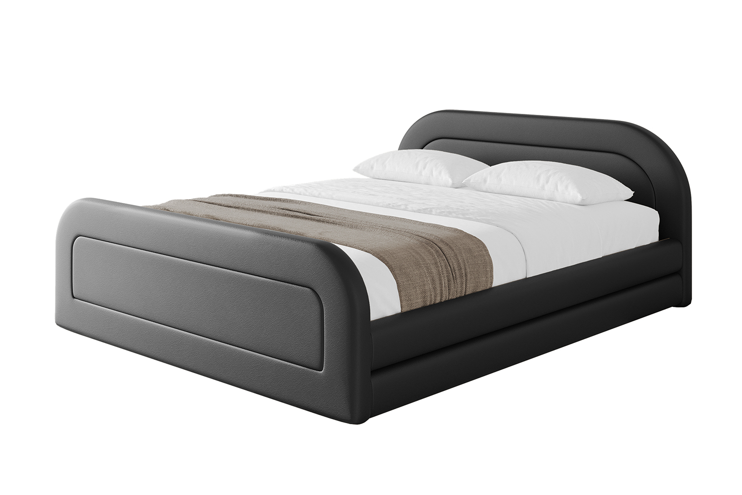 Polsterbett LERIS-Z-v1 120x200 cm Schwarz - Soft 11