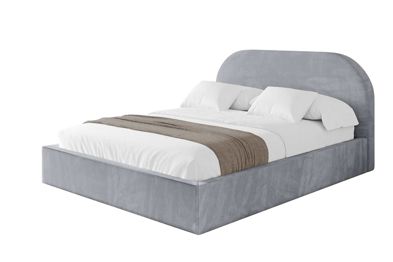 Polsterbett TIVON 120x200 cm Hellgrau - Monolith 84