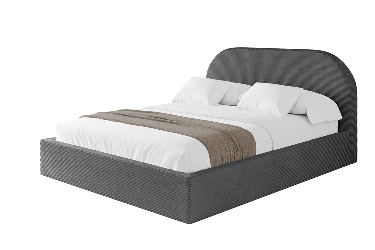 Polsterbett TIVON 120x200 cm Dunkelgrau - Poso 115