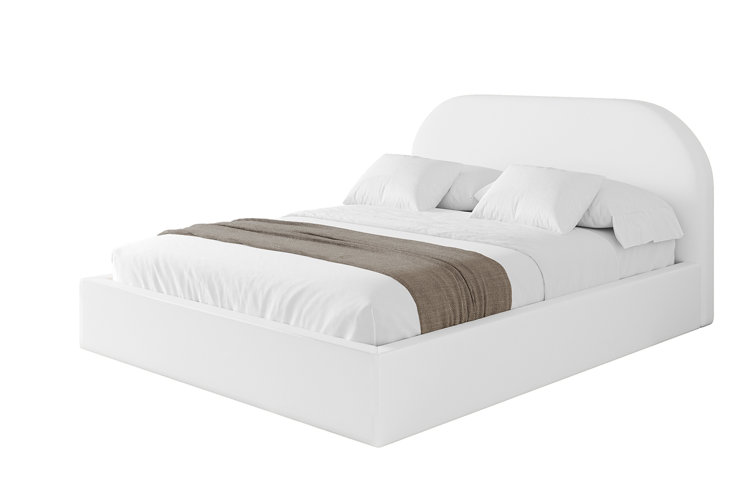 Polsterbett TIVON 140x200 cm Weiß - Soft 17