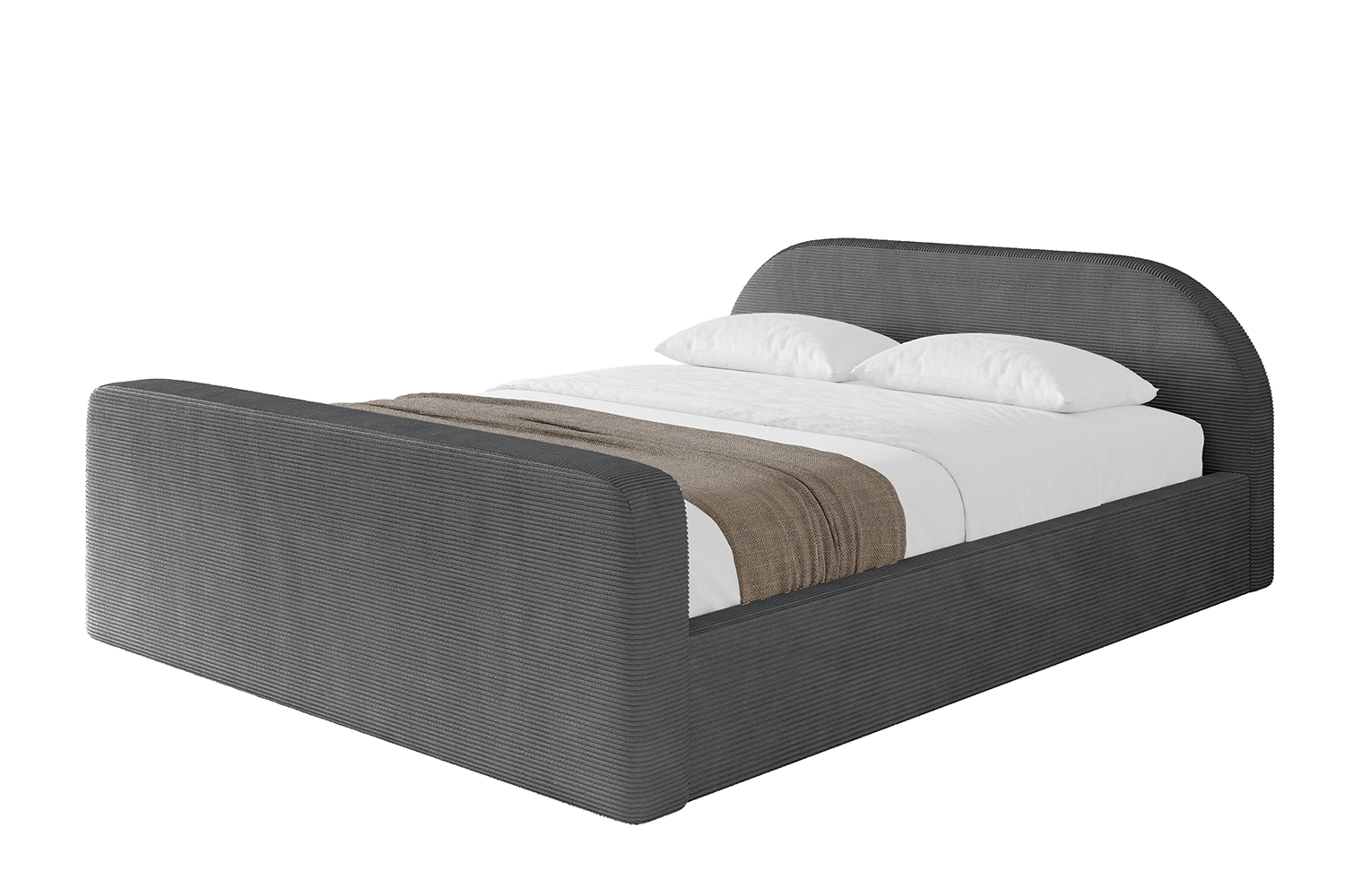 Polsterbett TIVON-Z-v1 160x200 cm Dunkelgrau - Poso 115