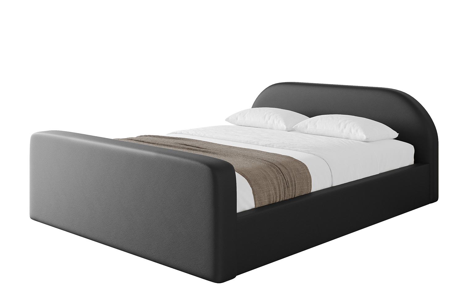 Polsterbett TIVON-Z-v1 120x200 cm Schwarz - Soft 11