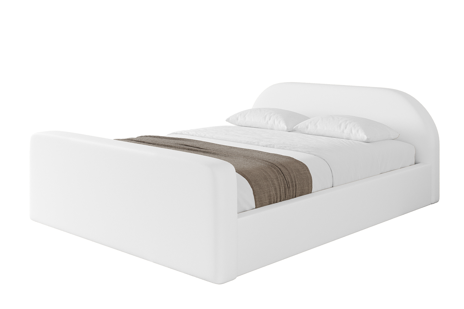 Polsterbett TIVON-Z-v1 120x200 cm Weiß - Soft 17