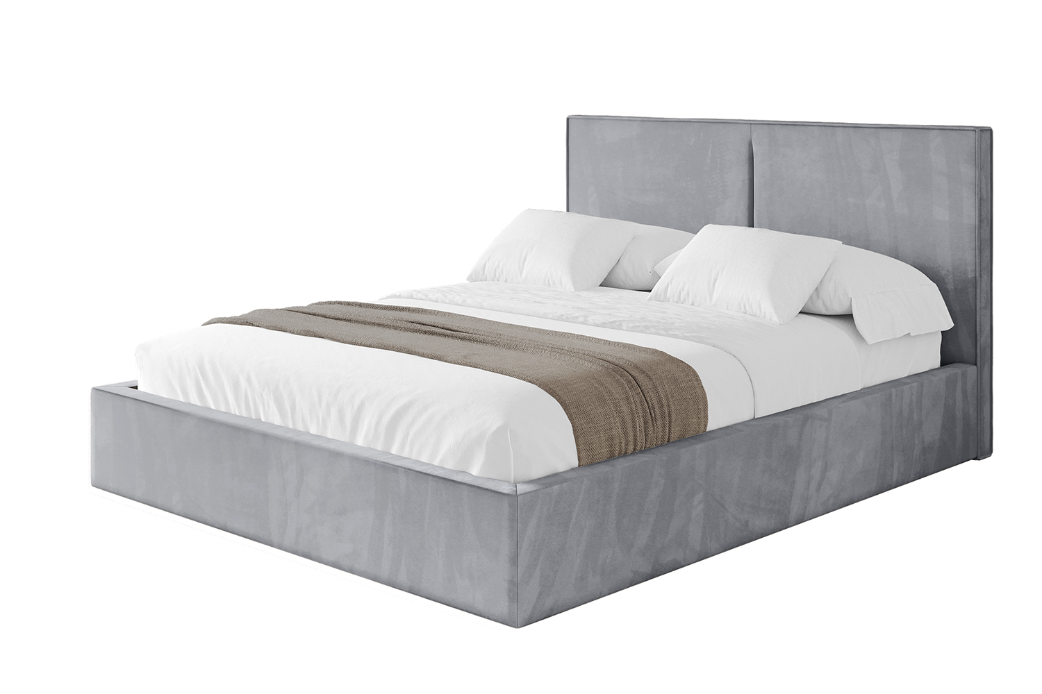 Polsterbett VANTO 120x200 cm Hellgrau - Monolith 84