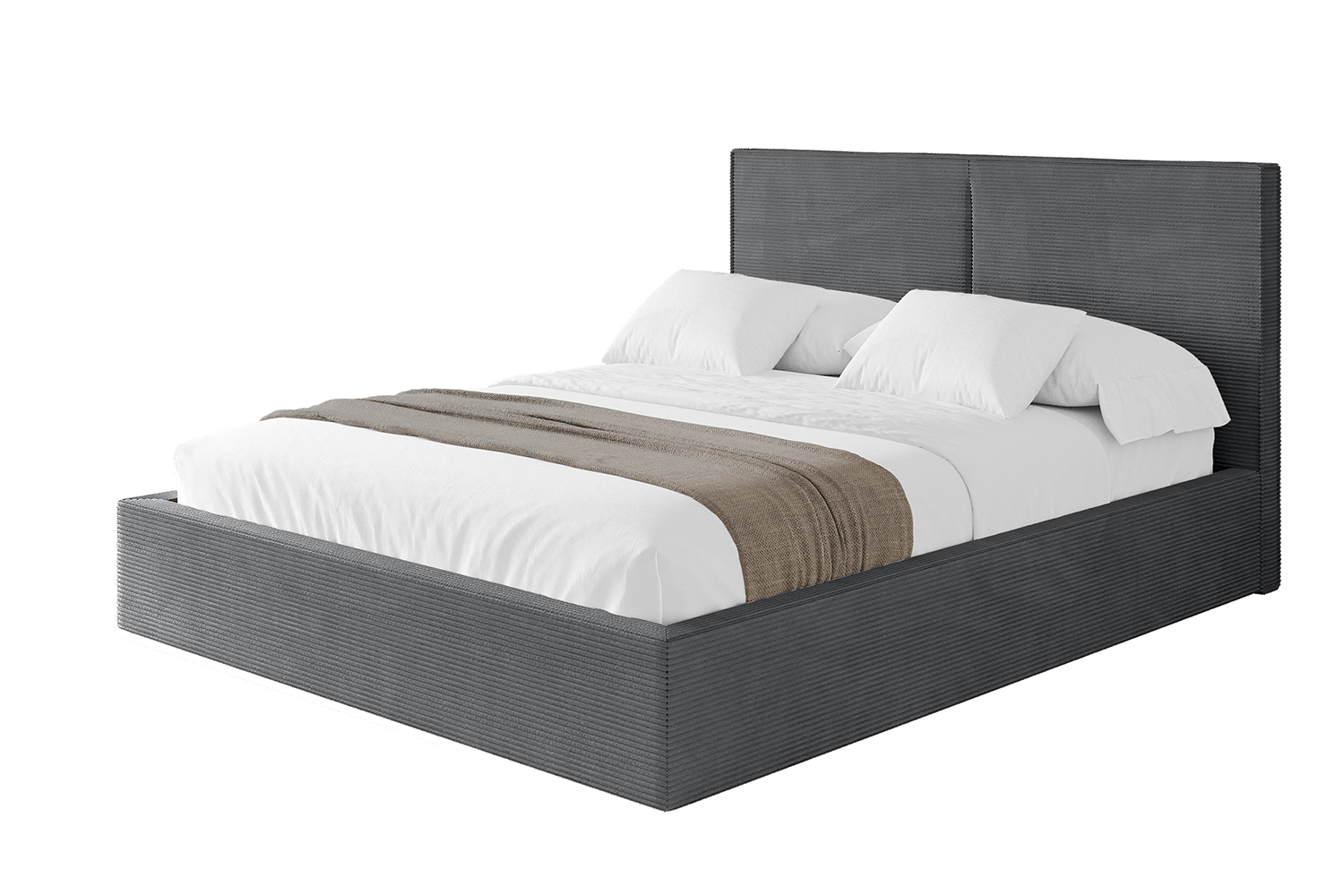 Polsterbett VANTO 120x200 cm Dunkelgrau - Poso 115