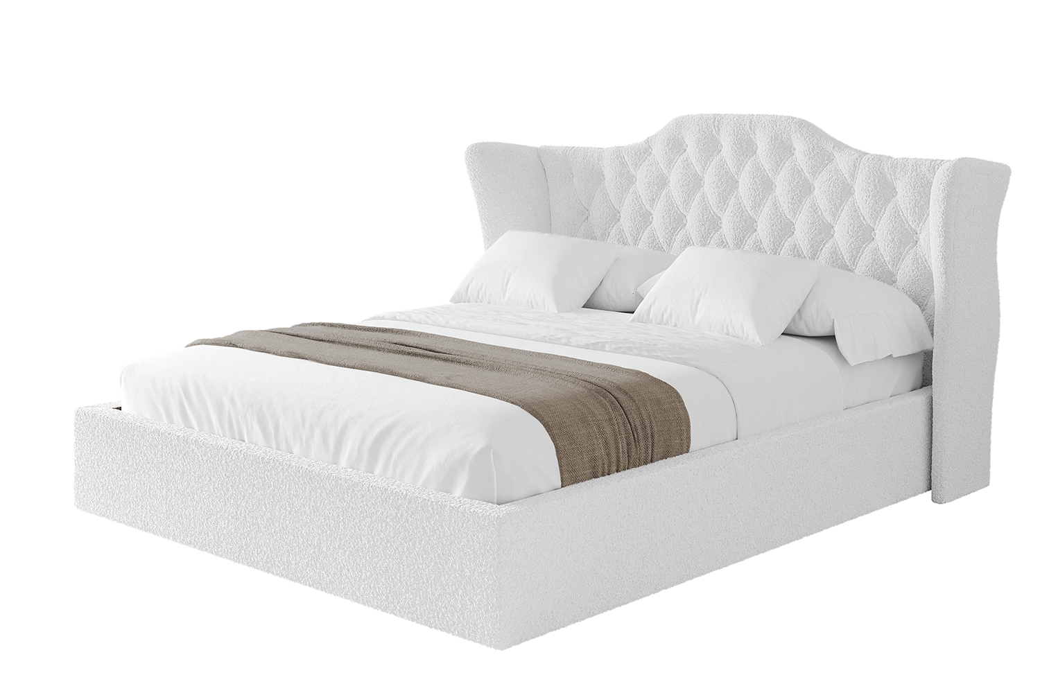 Polsterbett ZORAN 120x200 cm Weiß - Quelle 01