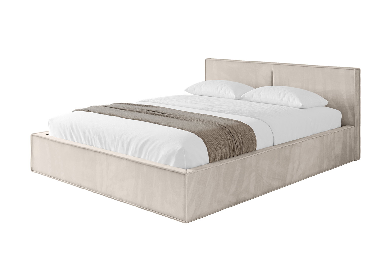 Polsterbett EMMI-v1 120x200 cm Beige - Casablanca 2301