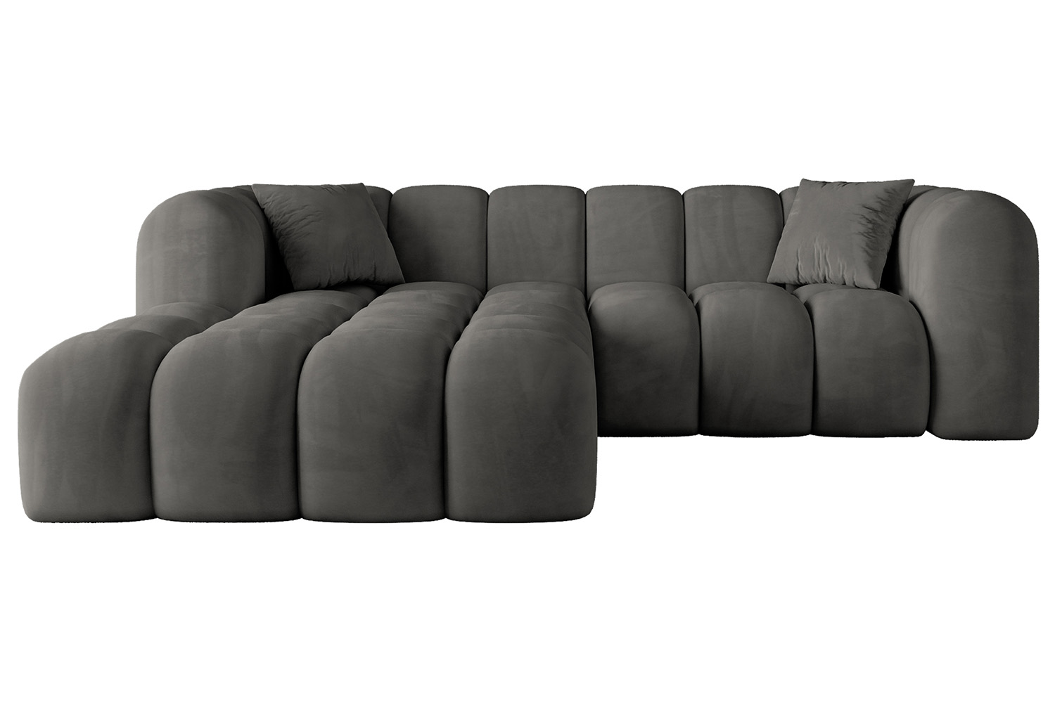Ecksofa OLEA-L1 Dunkelgrau - Dream Velvet 202.13
