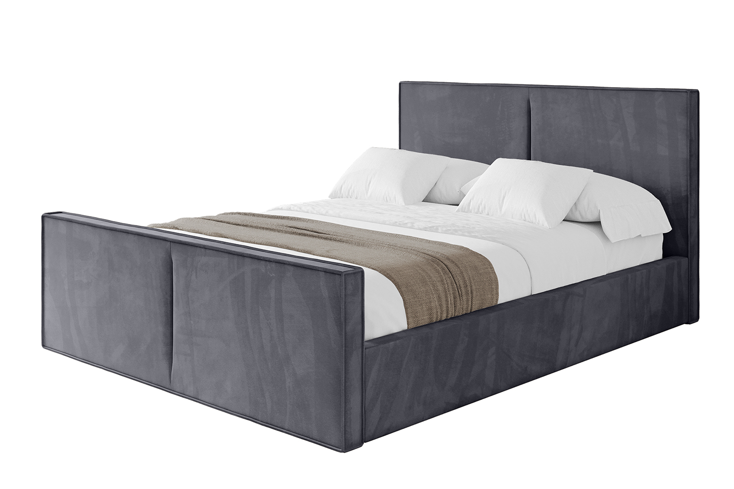 Polsterbett VANTO-Z 160x200 cm Dunkelgrau - Casablanca 2315