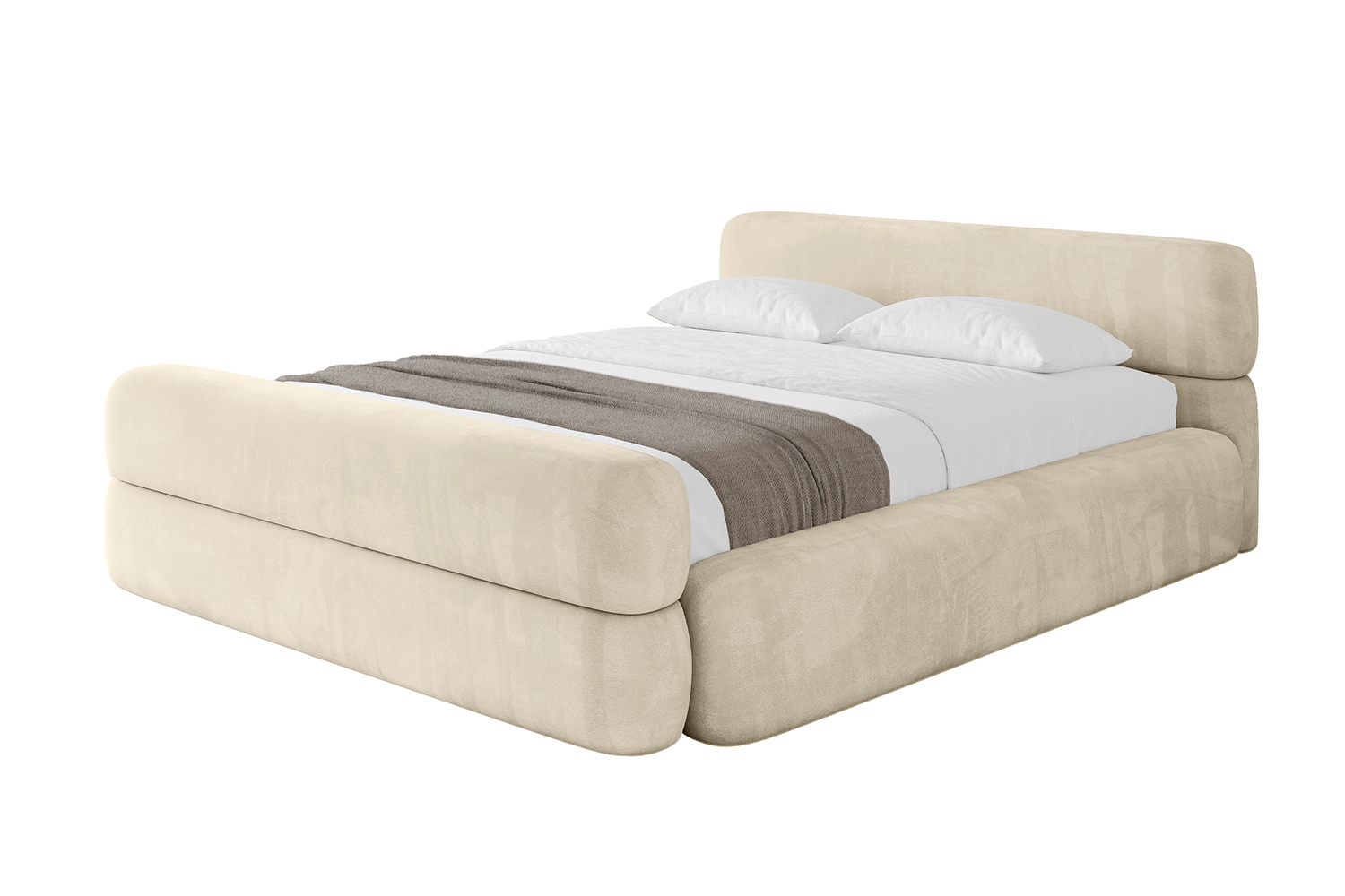 Polsterbett ENORA-Z-v1 120x200 cm Beige - Monolith 4