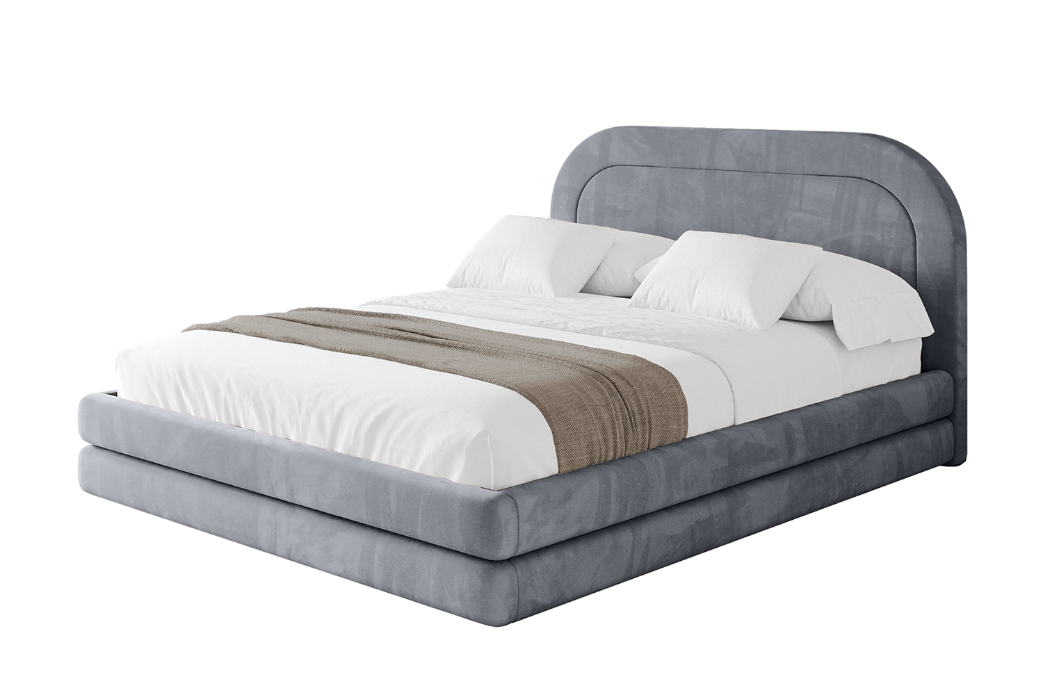 Polsterbett LERIS 120x200 cm Grau - Casablanca 2314