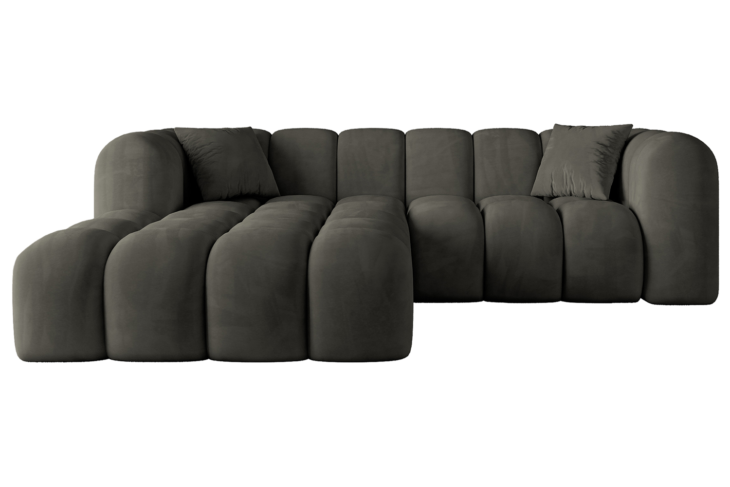 Ecksofa OLEA-L1 Schwarz - Dream Velvet 202.12