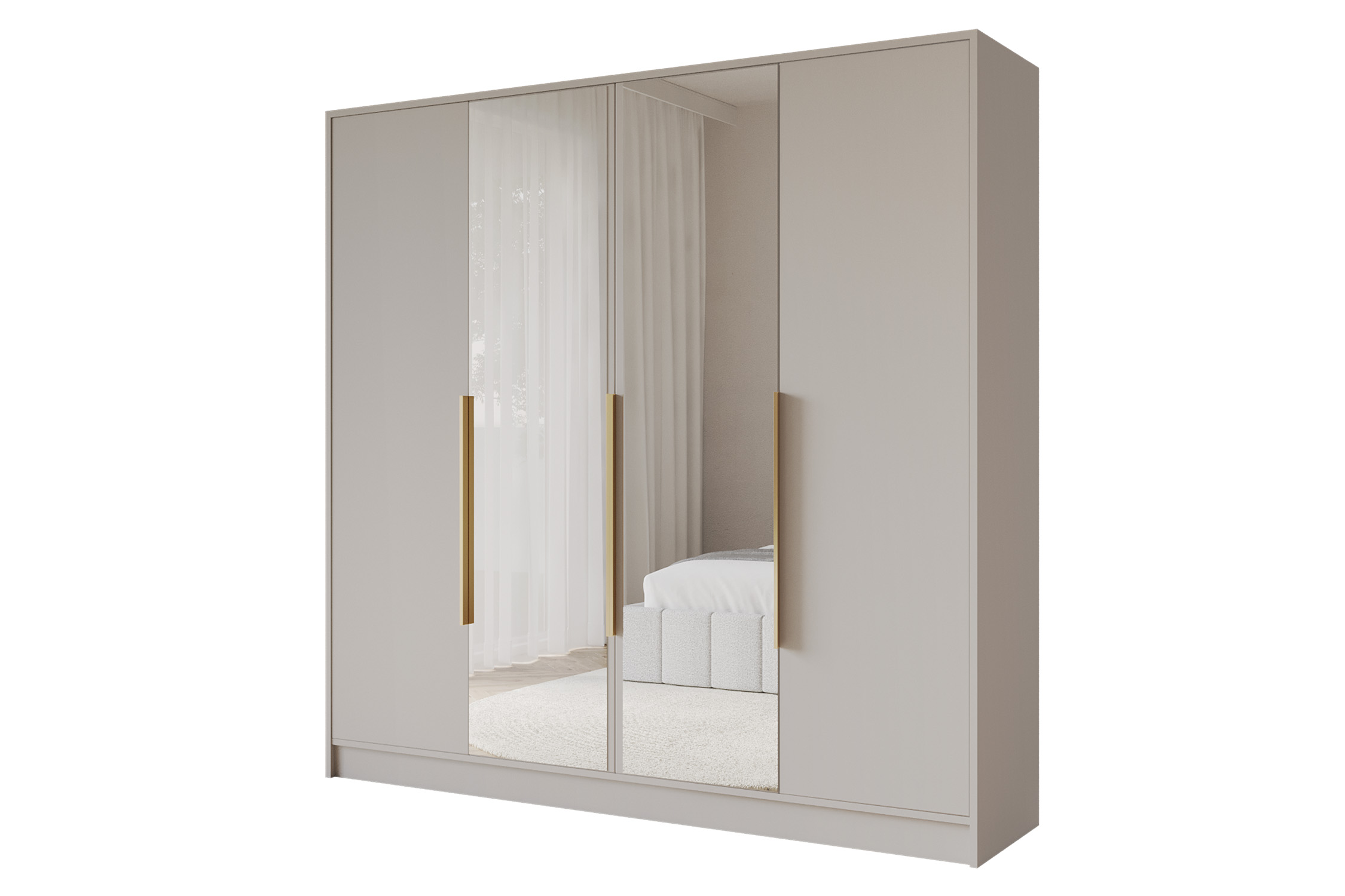 Drehtürenschränke LESE 200 cm x 51 cm x 200 cm Kaschmir