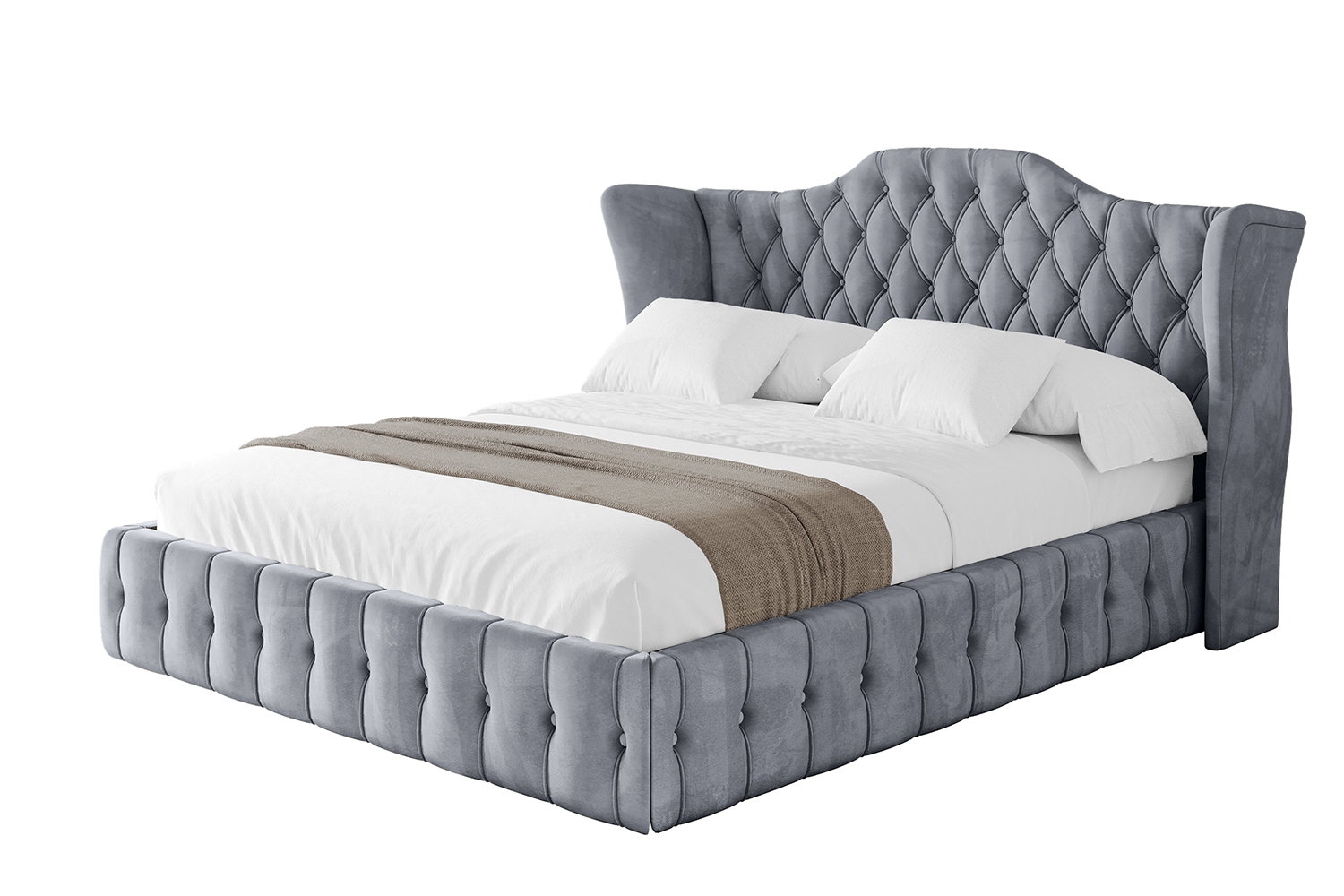 Polsterbett MODY 120x200 cm Grau - Casablanca 2314