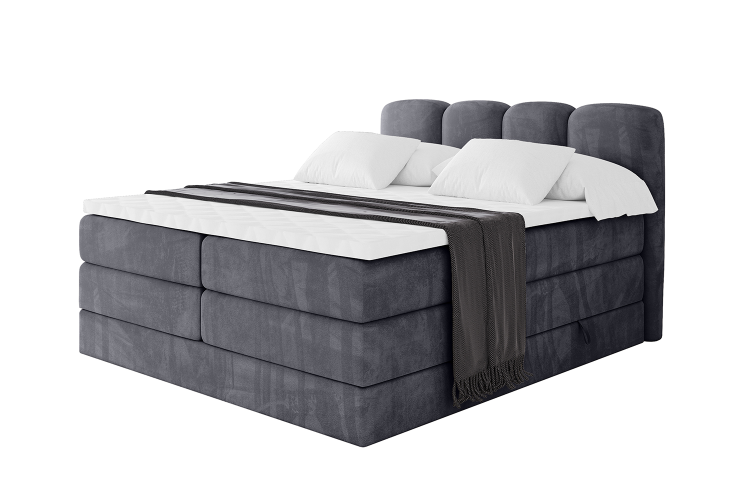 Boxspringbett NINA KING 180x200 cm Dunkelgrau - Casablanca 2315