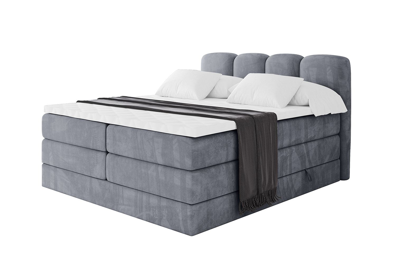 Boxspringbett NINA KING 120x200 cm Grau - Casablanca 2314