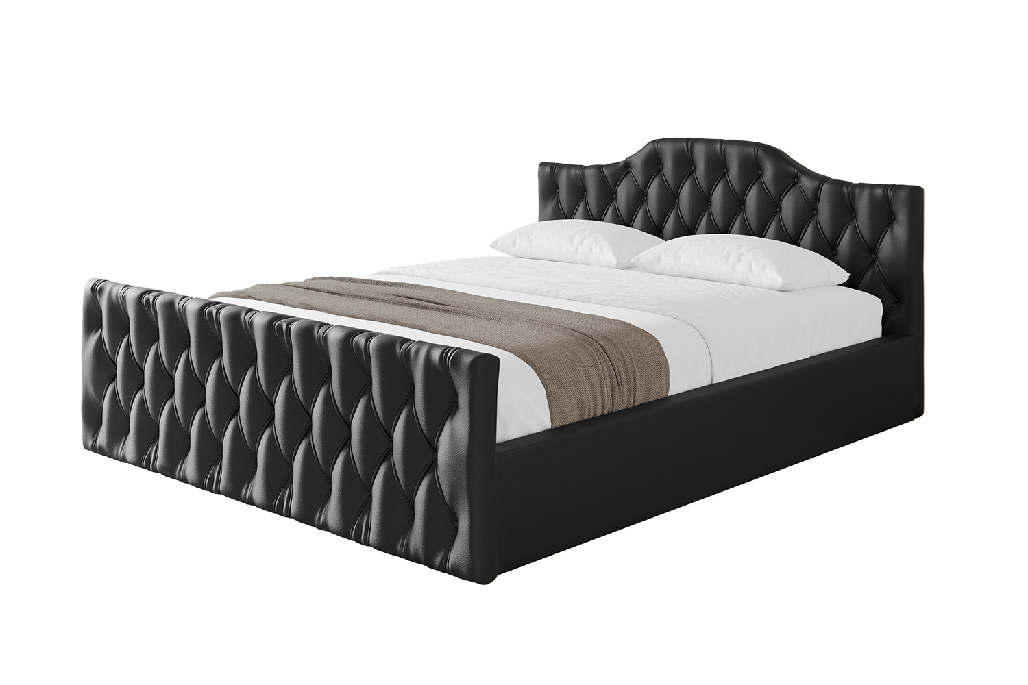 Polsterbett FALIO-Z-v1 120x200 cm Schwarz - Soft 11