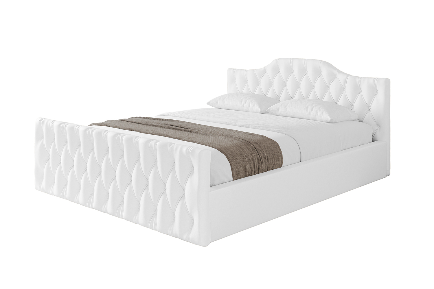 Polsterbett FALIO-Z-v1 120x200 cm Weiß - Soft 17