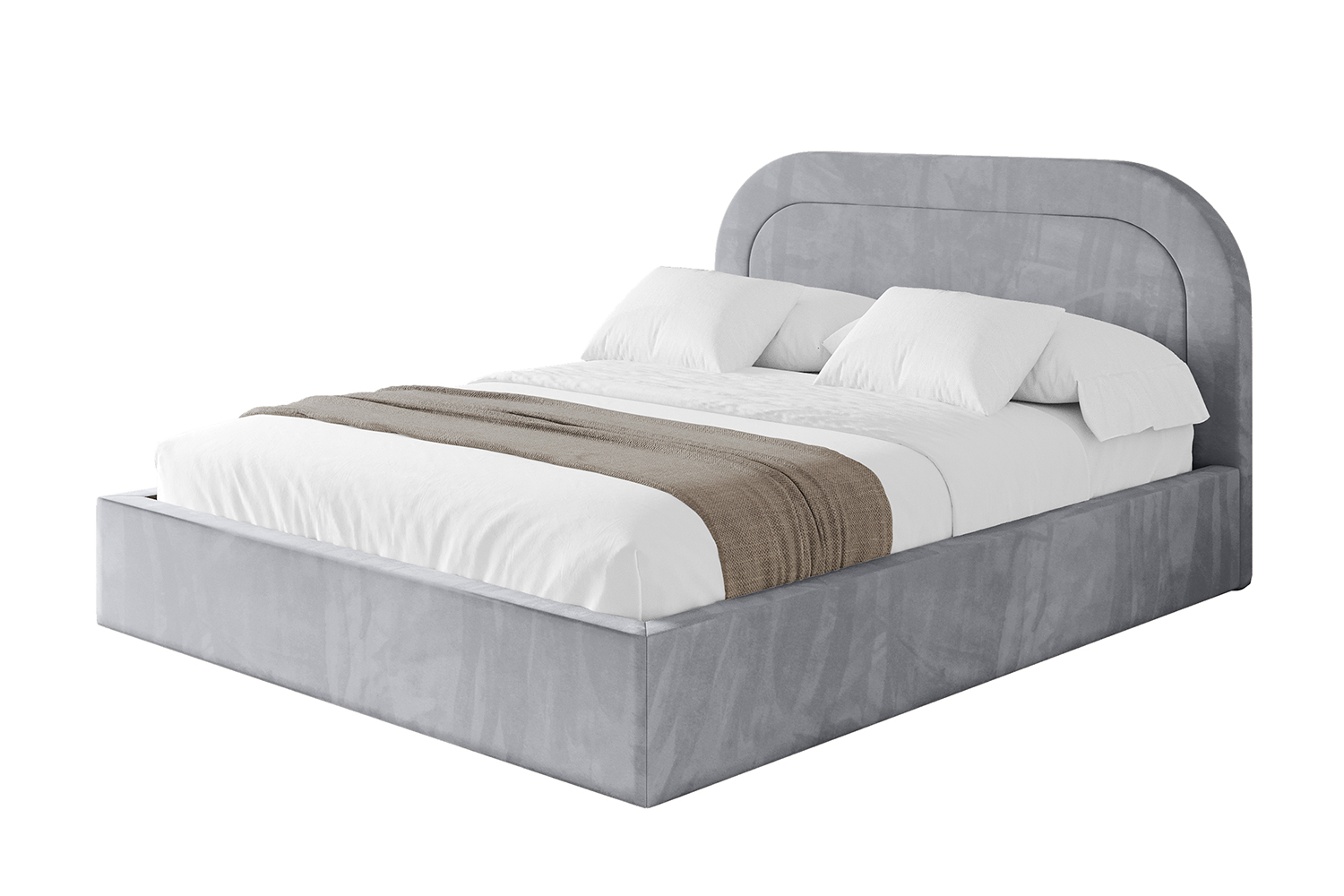 Polsterbett LERAY 120x200 cm Hellgrau - Monolith 84