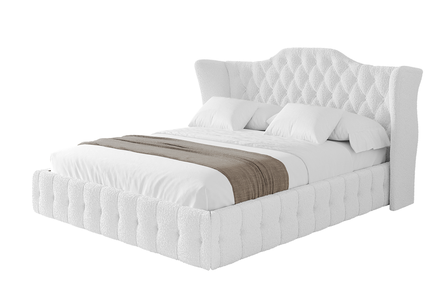 Polsterbett MODY 200x200 cm Weiß - Quelle 01