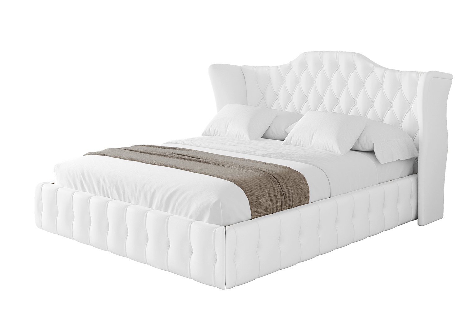 Polsterbett MODY 140x200 cm Weiß - Soft 17