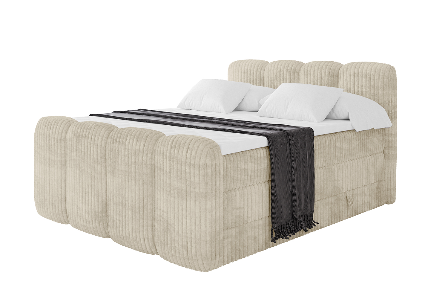 Boxspringbett NINA-Z KING 120x200 cm Creme - Tilia 03