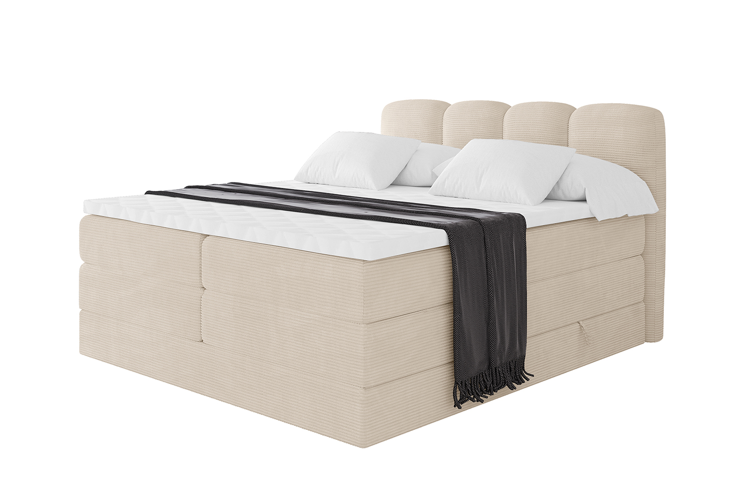 Boxspringbett NINA KING 120x200 cm Beige - Poso 105
