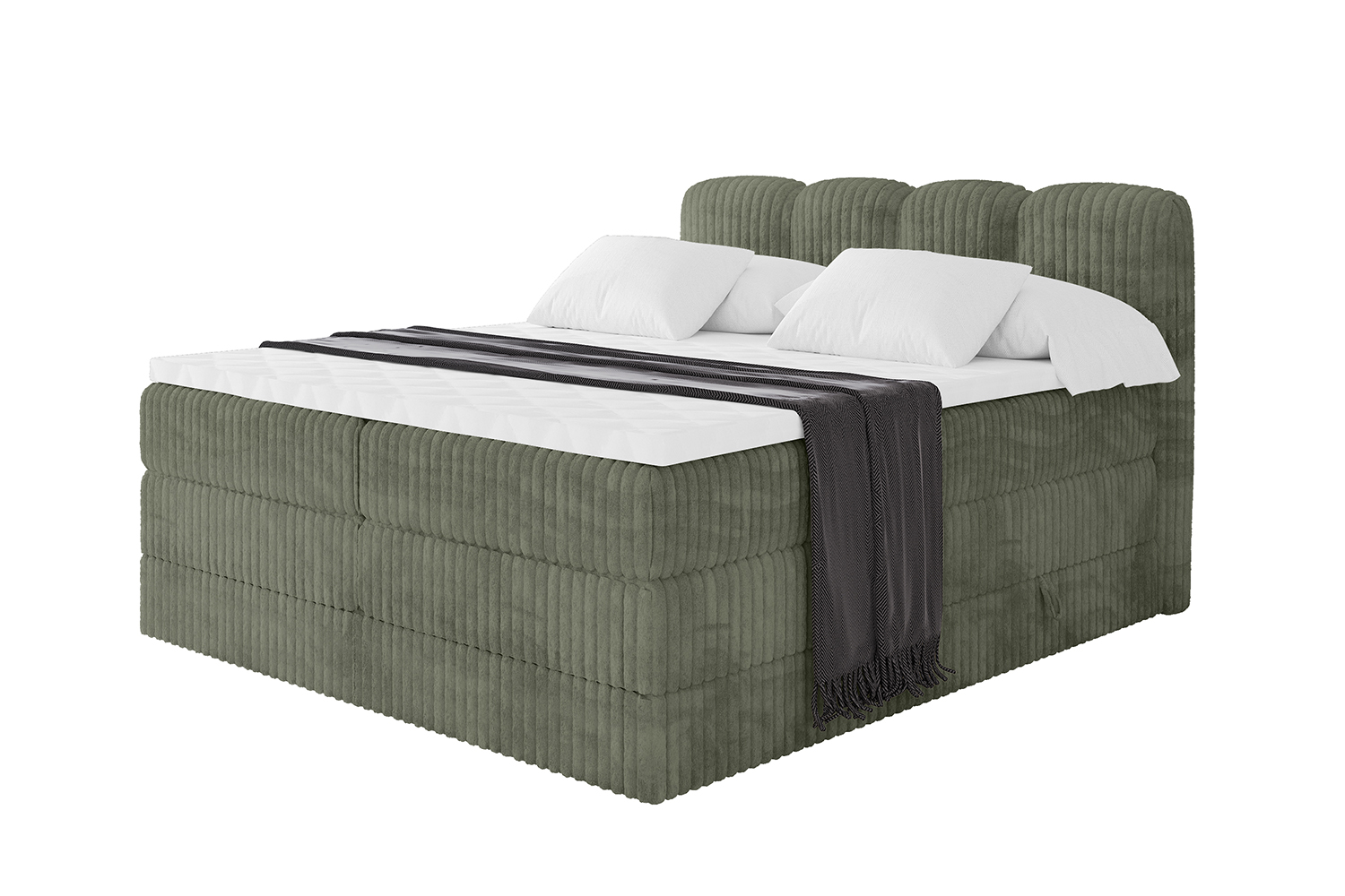 Boxspringbett NINA KING 140x200 cm Olivgrün - Tilia 37