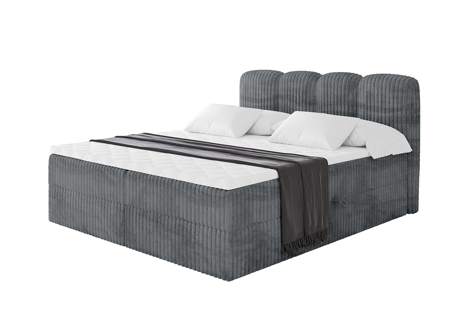 Boxbett NINA 140x200 cm Dunkelgrau - Tilia 90