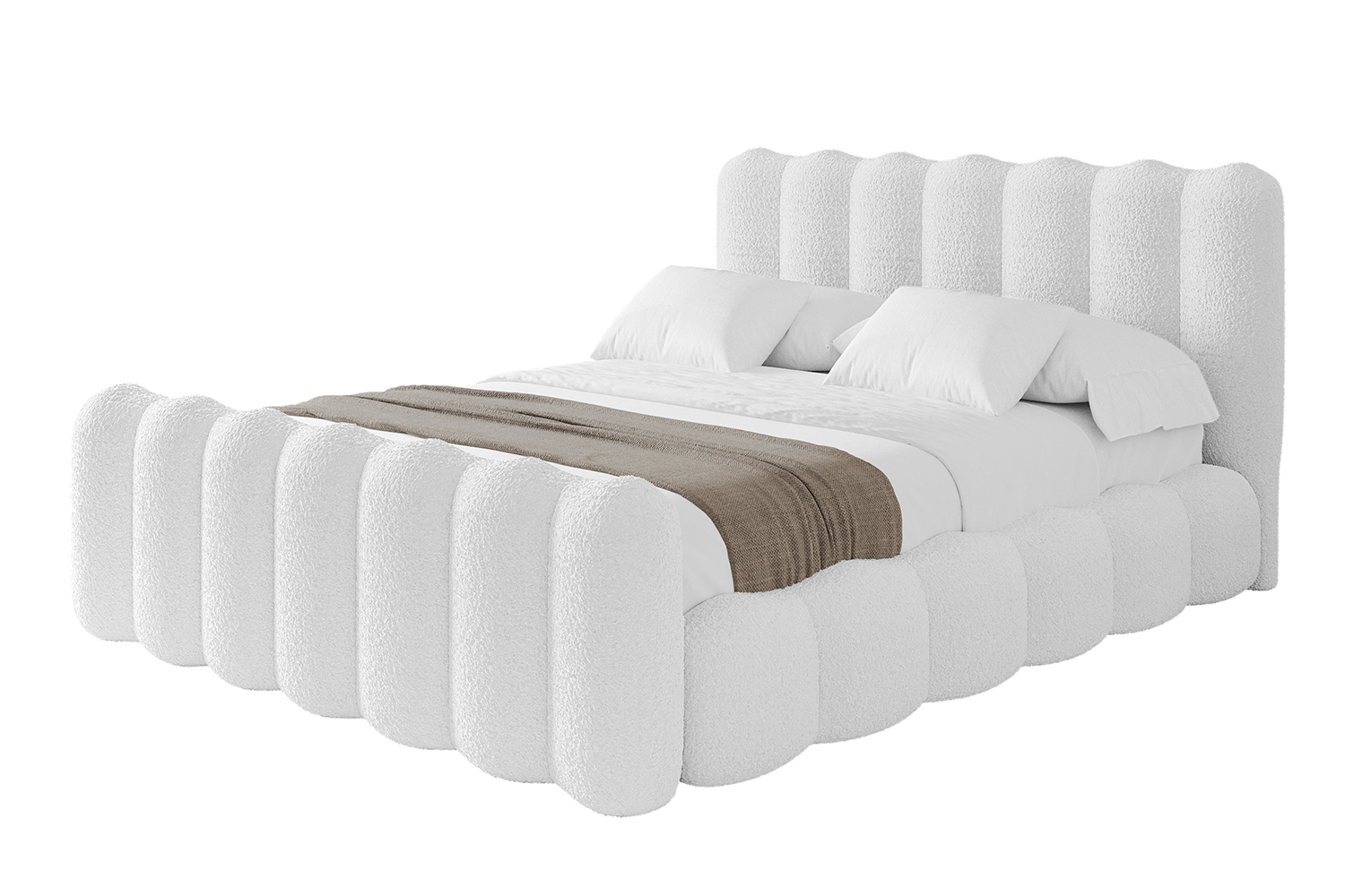 Polsterbett SORA-Z 120x200 cm Weiß - Quelle 01