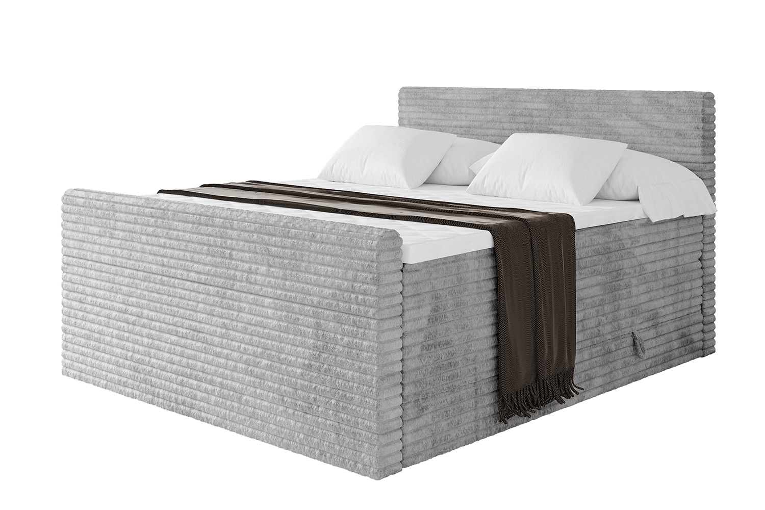 Boxspringbett TOLO-Z KING-v1 140x200 cm Grau - Tilia 86