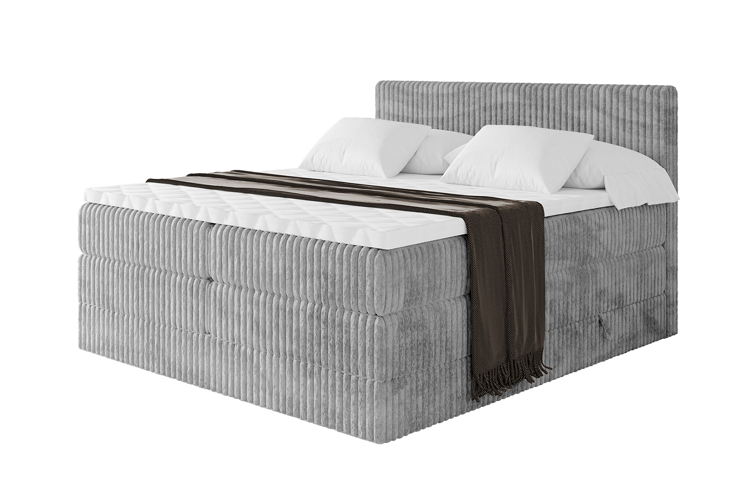 Boxspringbett TOLO KING 120x200 cm Grau - Tilia 86