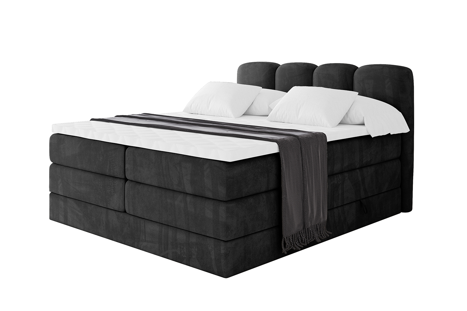 Boxspringbett NINA KING 140x200 cm Schwarz - Casablanca 2316