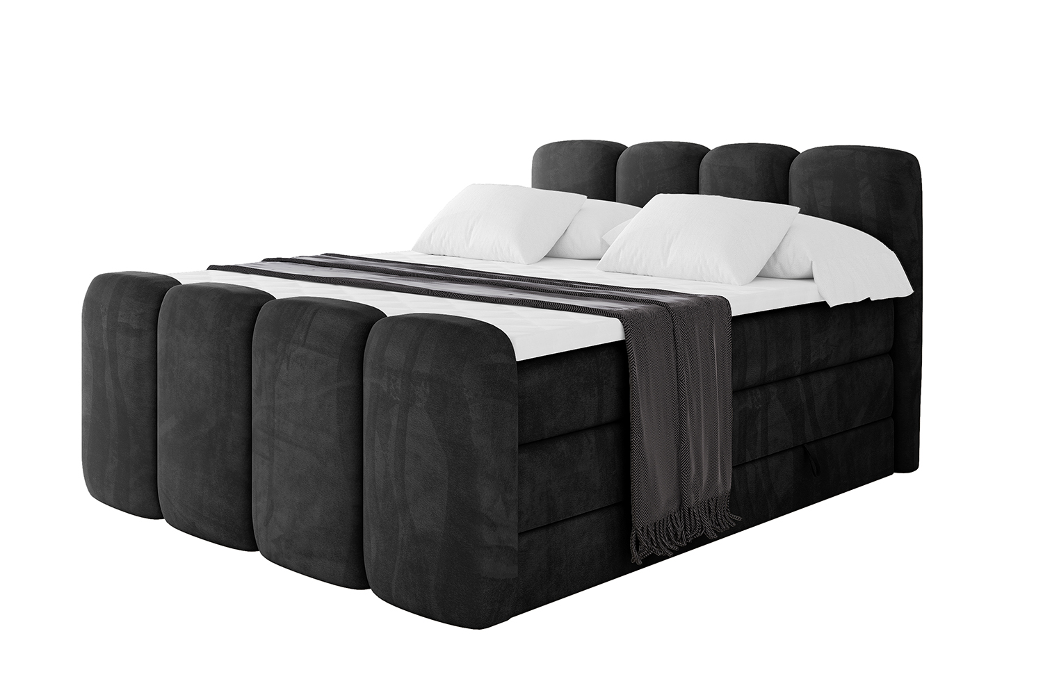 Boxspringbett NINA-Z KING 140x200 cm Schwarz - Casablanca 2316