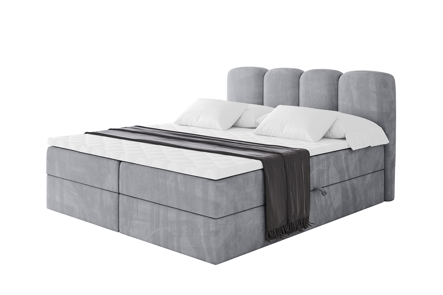 Boxbett NINA 160x200 cm Hellgrau - Monolith 84