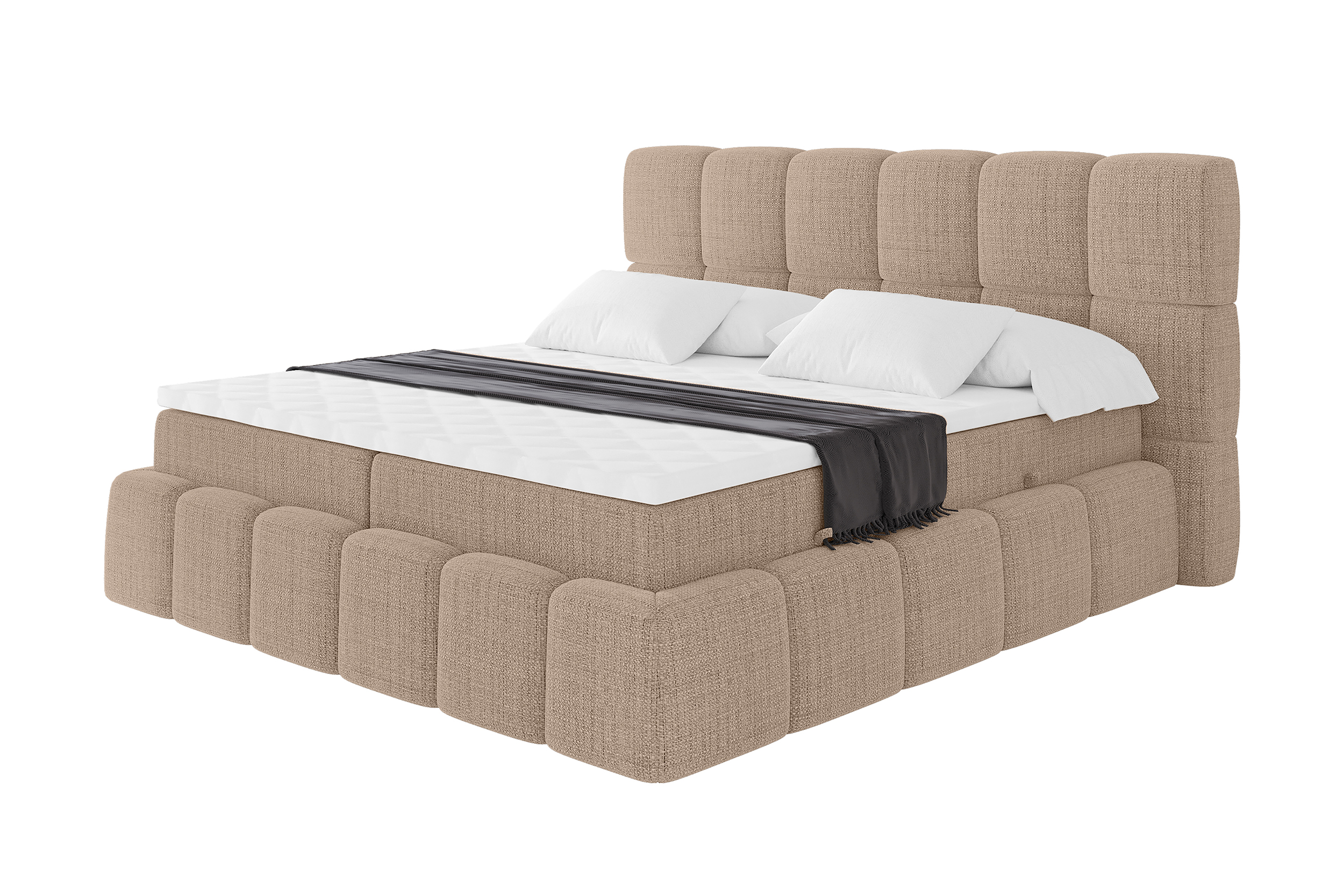 Boxbett AURI 140x200 cm Dunkelbeige - Aragon 14