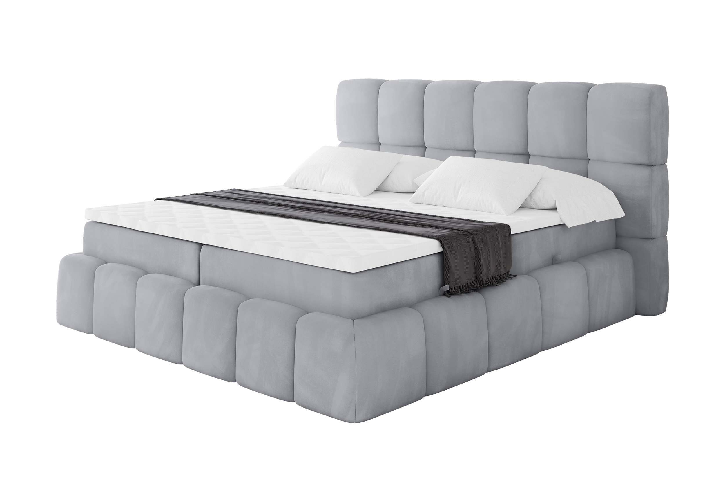 Boxbett AURI 160x200 cm Hellgrau - Monolith 84