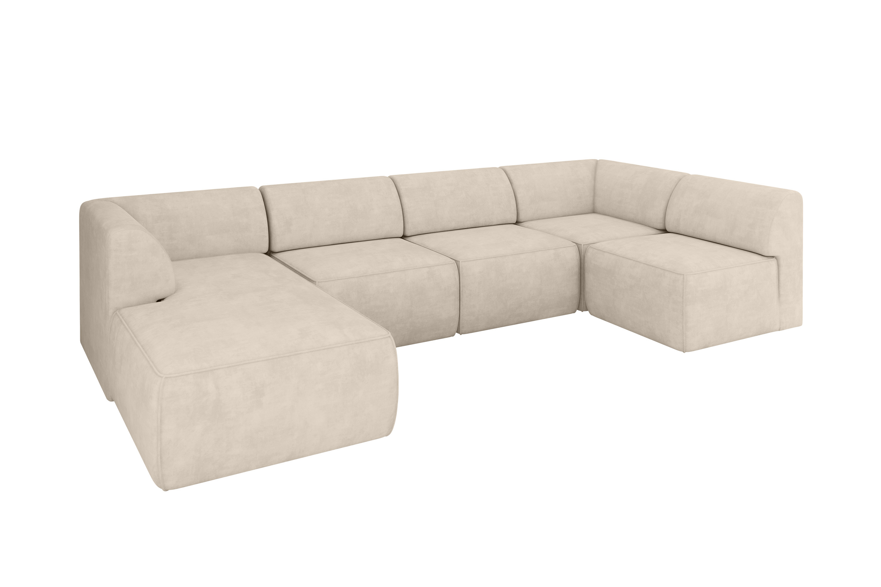 Wohnlandschaft MOVO Beige - Dream Velvet 202.02