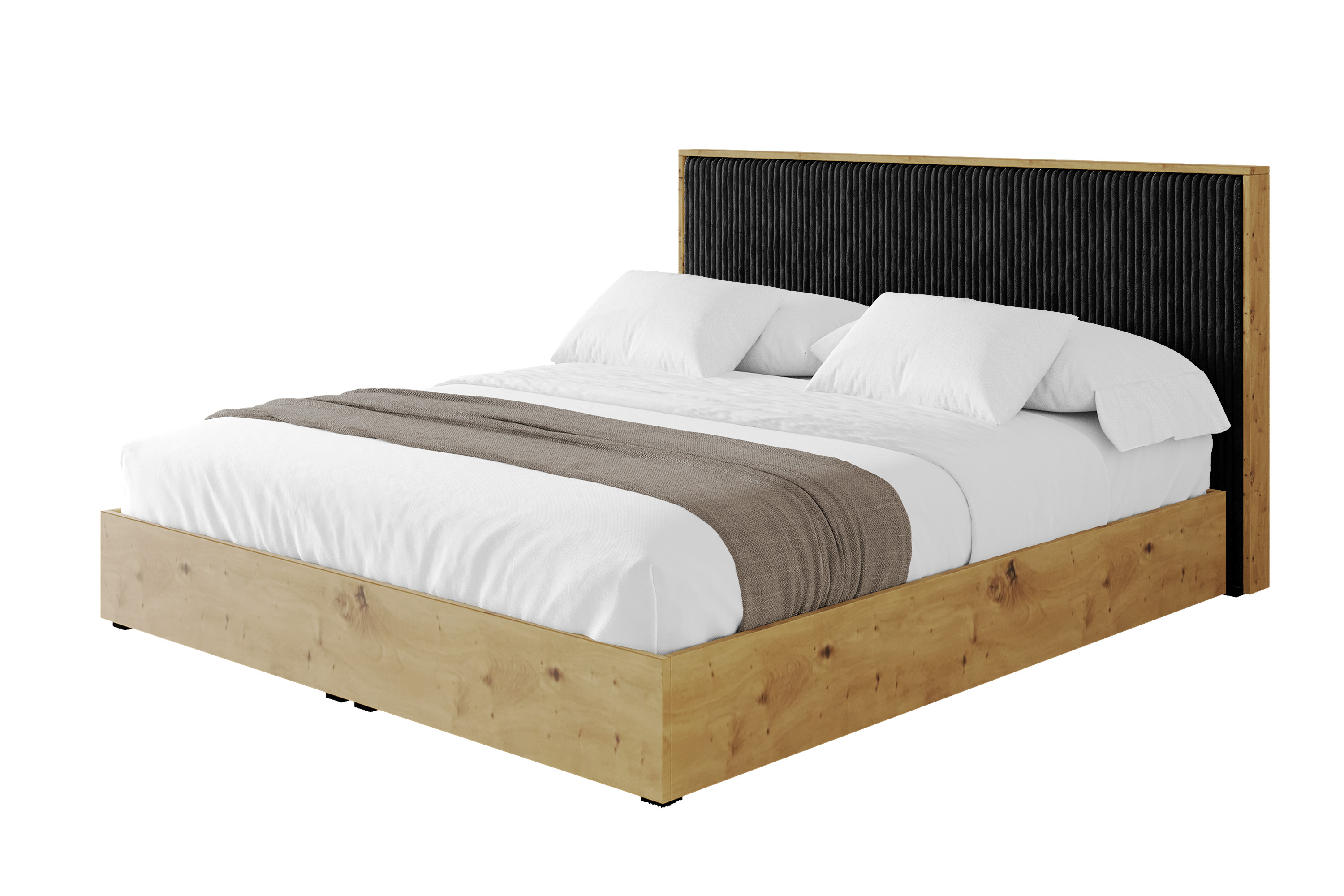Polsterbett ENZO10 120x200 cm Schwarz - Tilia 100