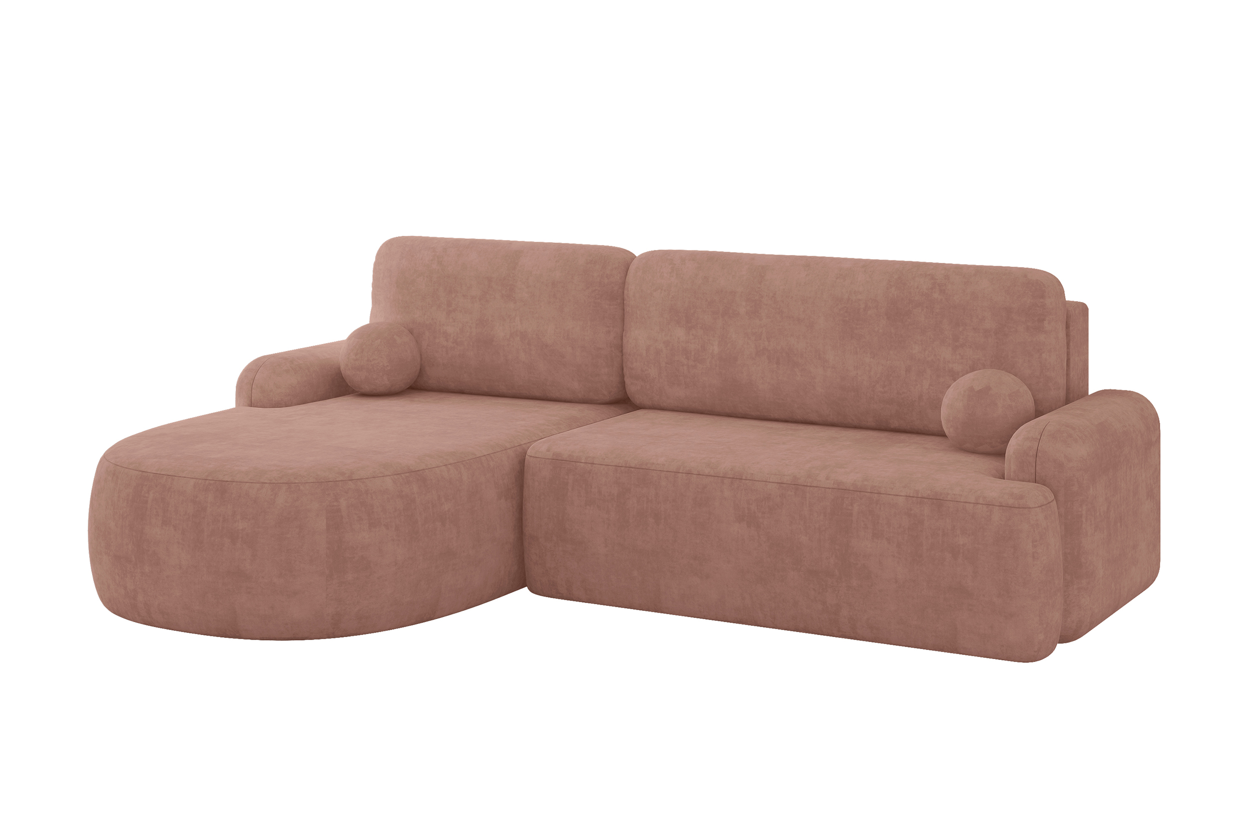 Ecksofa LIRA-L Apricot - Dream Velvet 202.07