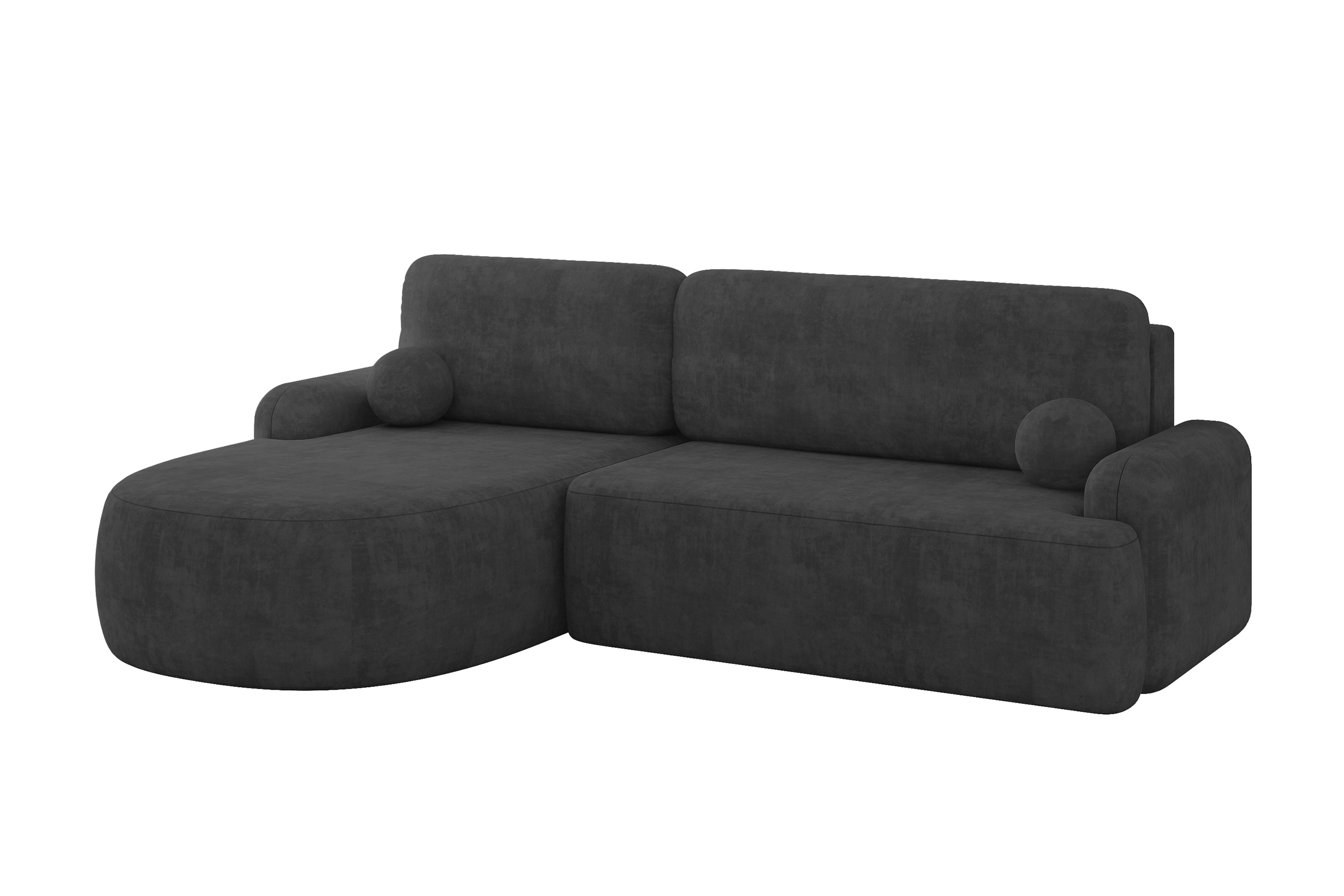 Ecksofa LIRA-L Dunkelgrau - Dream Velvet 202.13