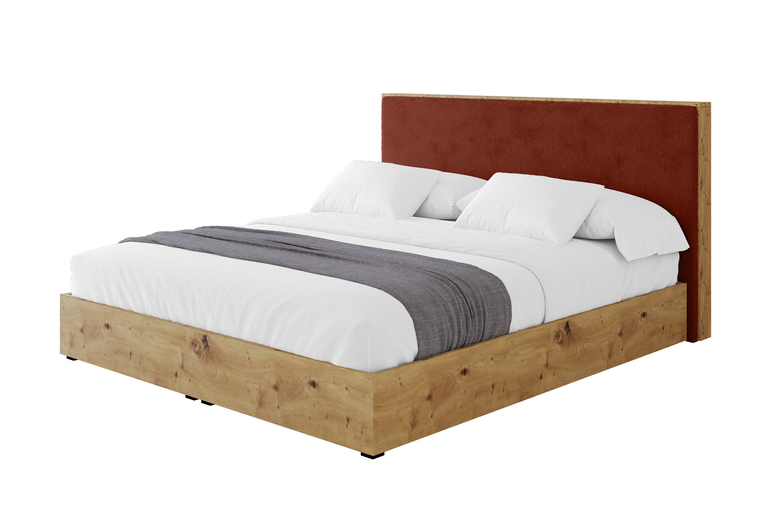 Polsterbett ENZO9 120x200 cm Terrakotta - Lapitt 44