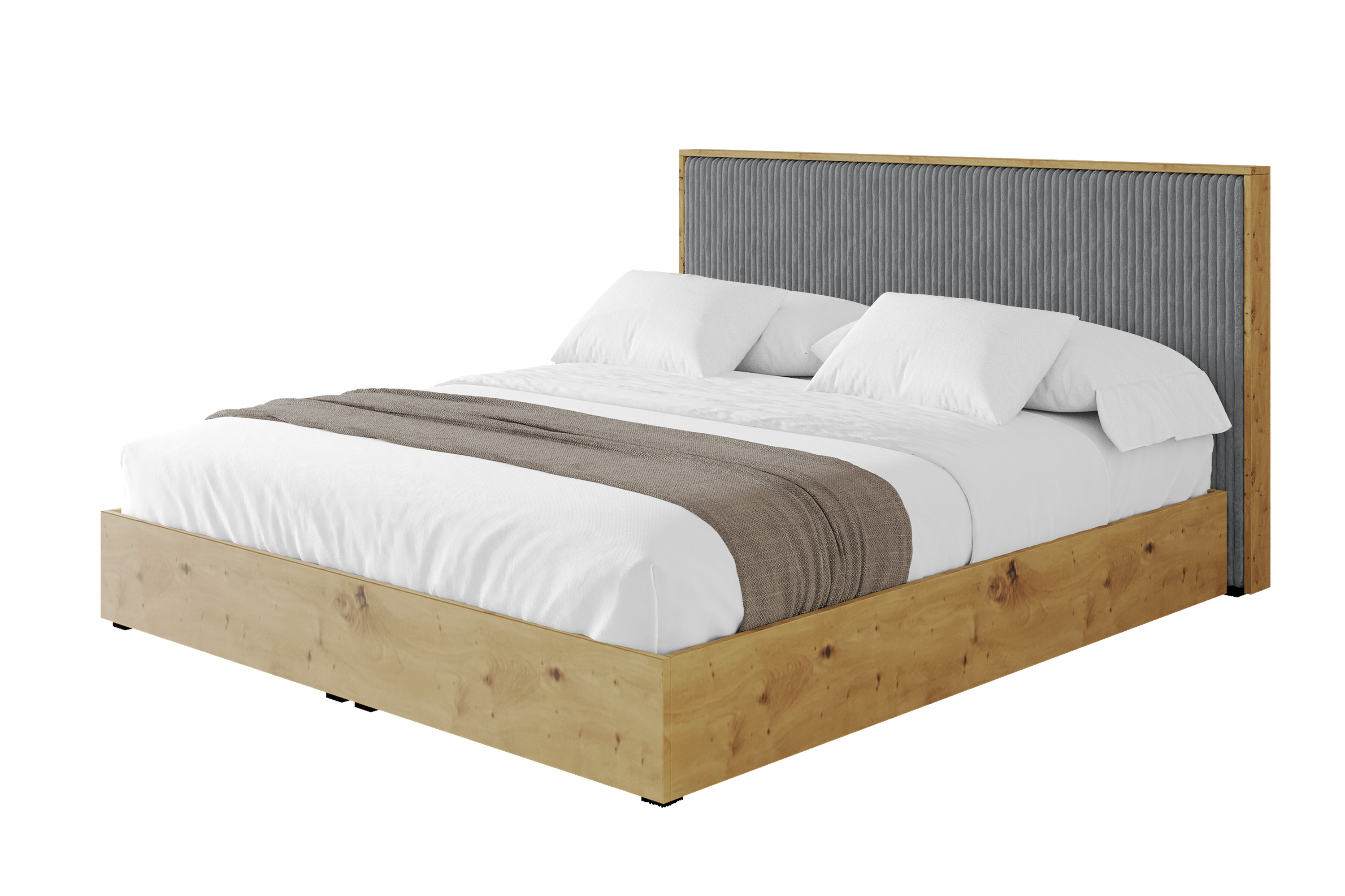 Polsterbett ENZO10 120x200 cm Dunkelgrau - Tilia 90