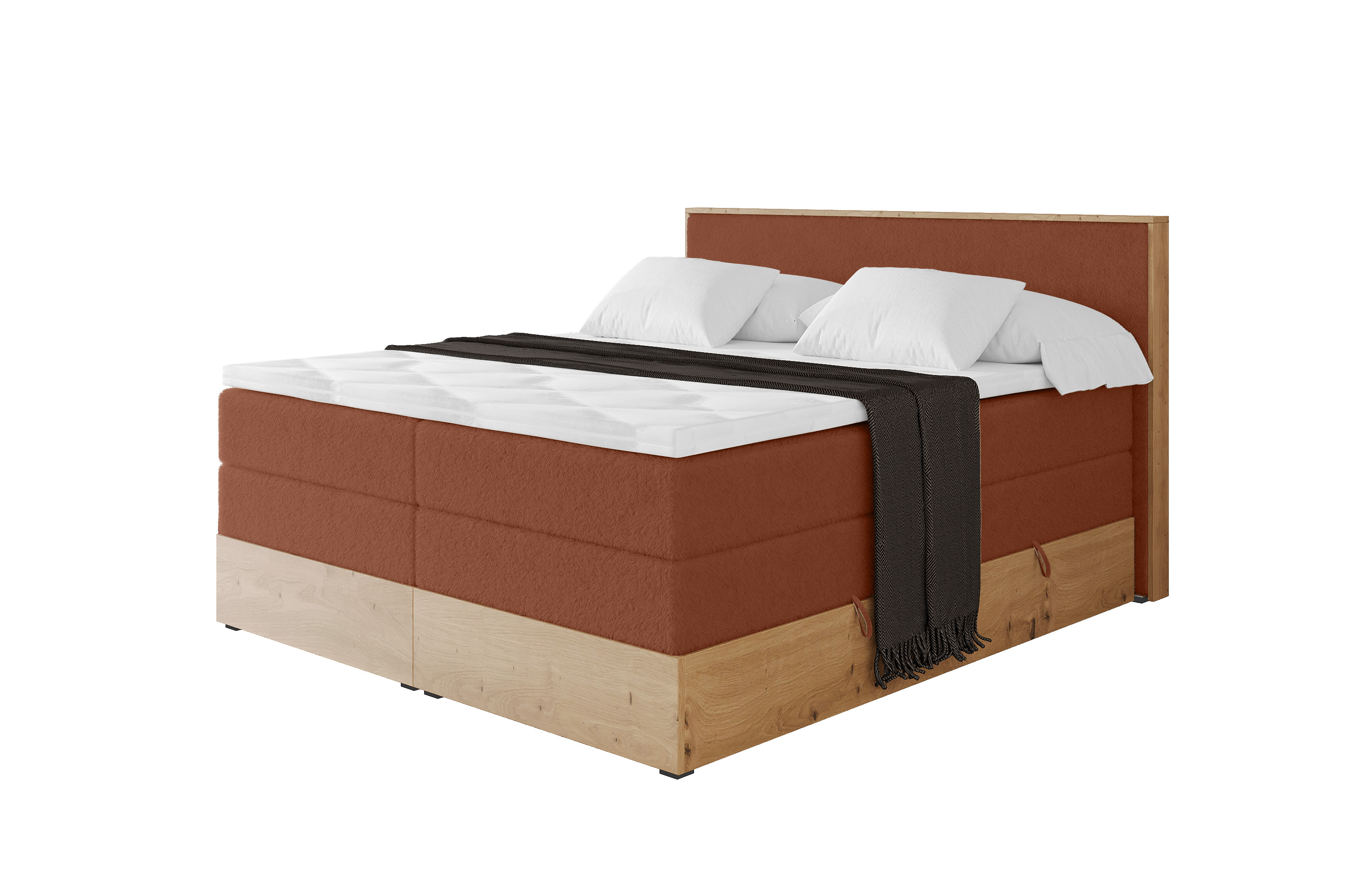 Boxspringbett LOLLI9-KING 120x200 cm Terakotta - Lapitt 44
